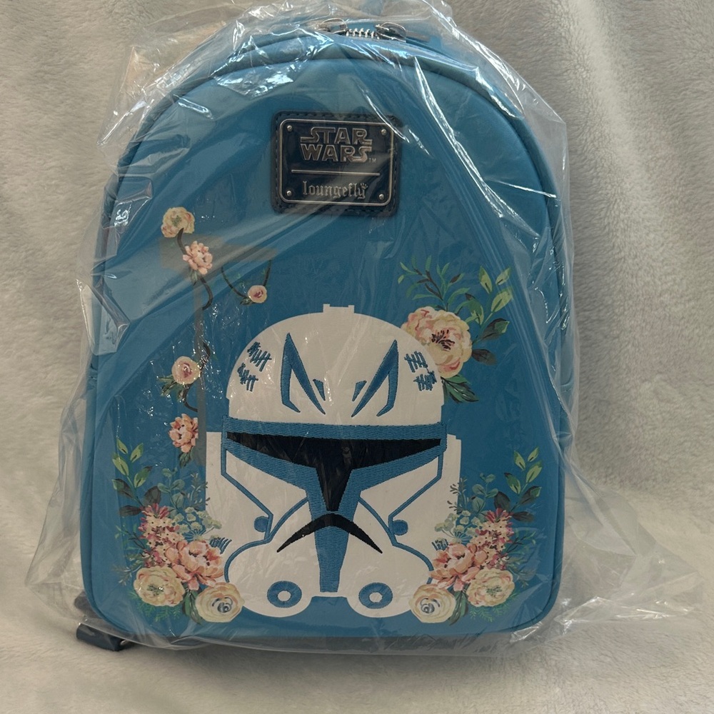 Loungefly Hard Tag Star Wars Backpack with Floral Captain Rex